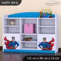 Detský úložný regál SUPERMAN - TYP 16 - NÍZKY