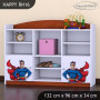 Detský úložný regál SUPERMAN - TYP 16 - NÍZKY
