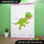 Detská skriňa DINOSAURI - TYP 11A