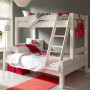 Detská poschodová posteľ s rozšíreným spodným lôžkom z MASÍVU 200x80 cm bez šuplíku PAVLÍNA
