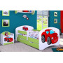 Detská posteľ so zásuvkou 140x70 RED CAR