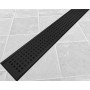 Odtokový sprchovací žľab SQUARES BLACK - čierny