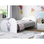Detská posteľ KITTY Jednorožec 180x90 cm (11 farieb) + matrace ZADARMO