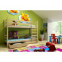 Detská poschodová posteľ z masívu so zásuvkami - PP008