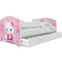 Detská posteľ LUCY so zásuvkou - 160x80 cm - HELLO KITTY