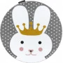 Detský kusový koberec Petit Bunny grey okrúhly
