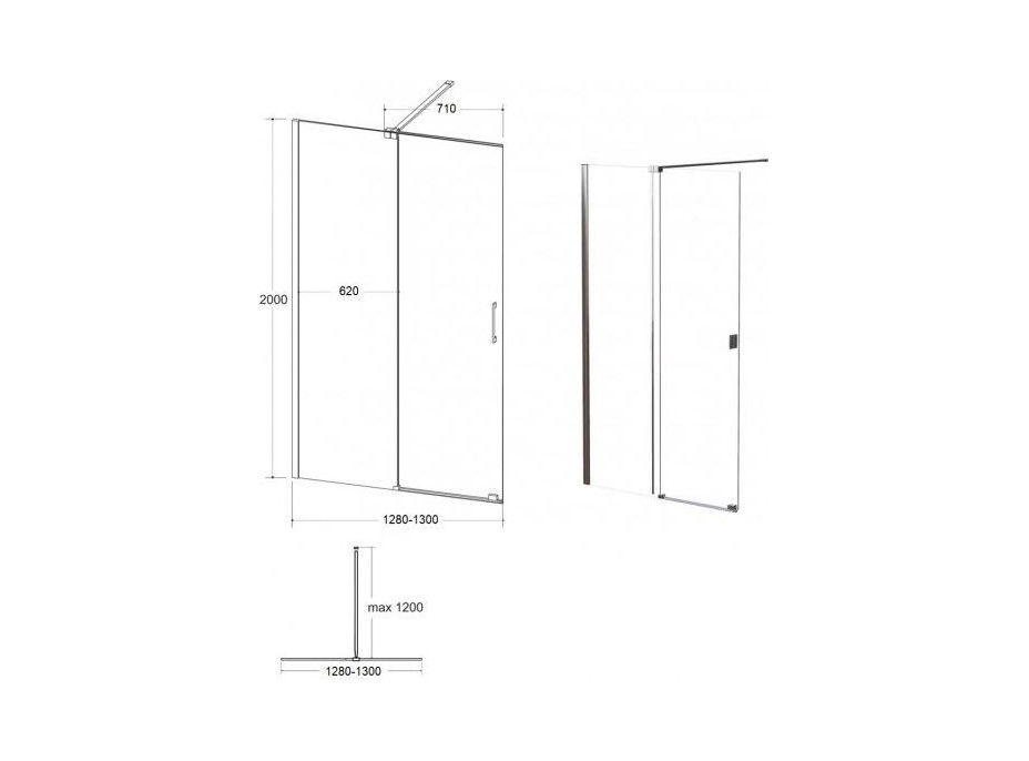 Walk-in sprchová zástena VAYO