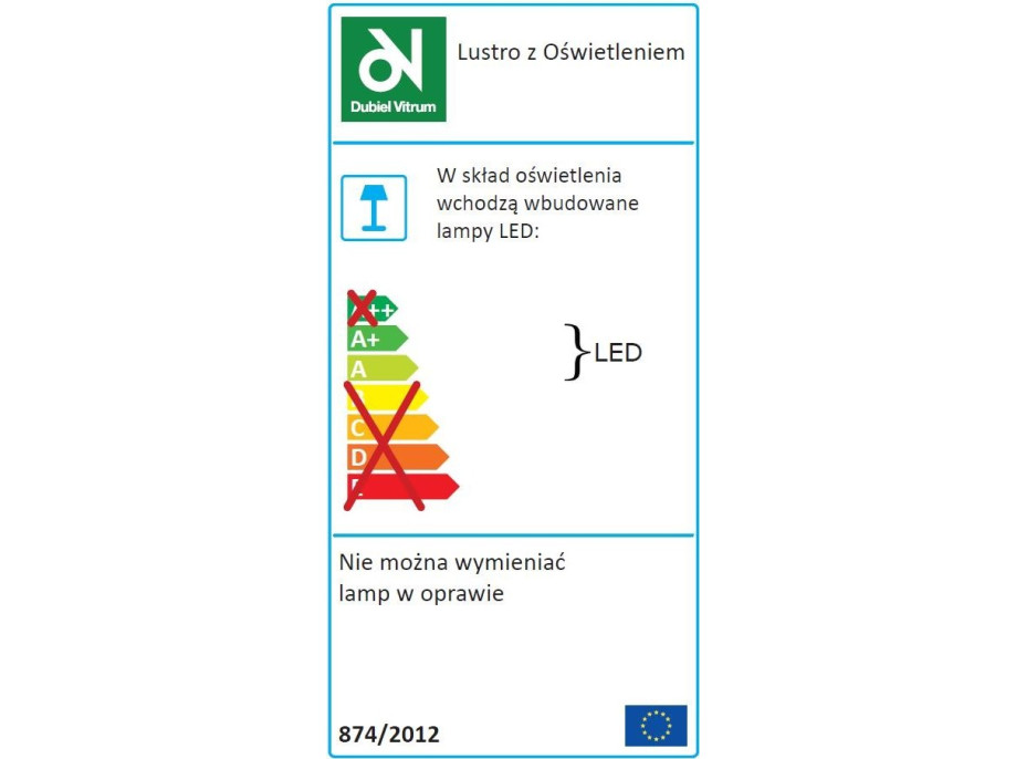 Zrkadlo s LED osvetlením MULCENT