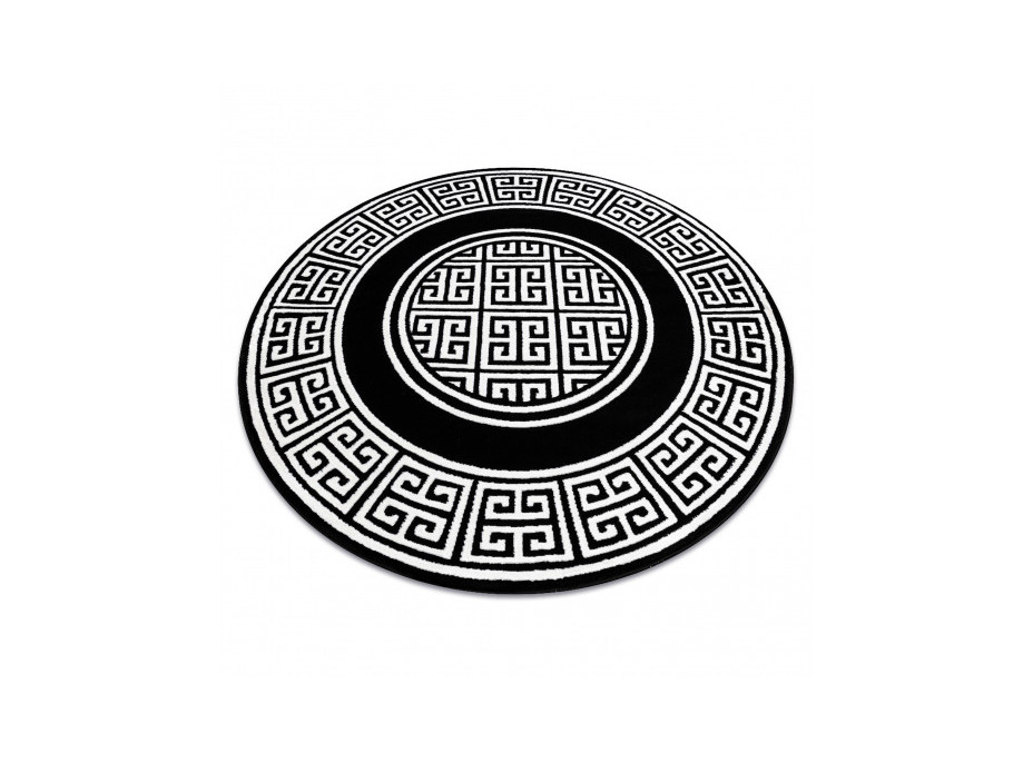 Kusový koberec Gloss 6776 85 greek black/ivory kruh