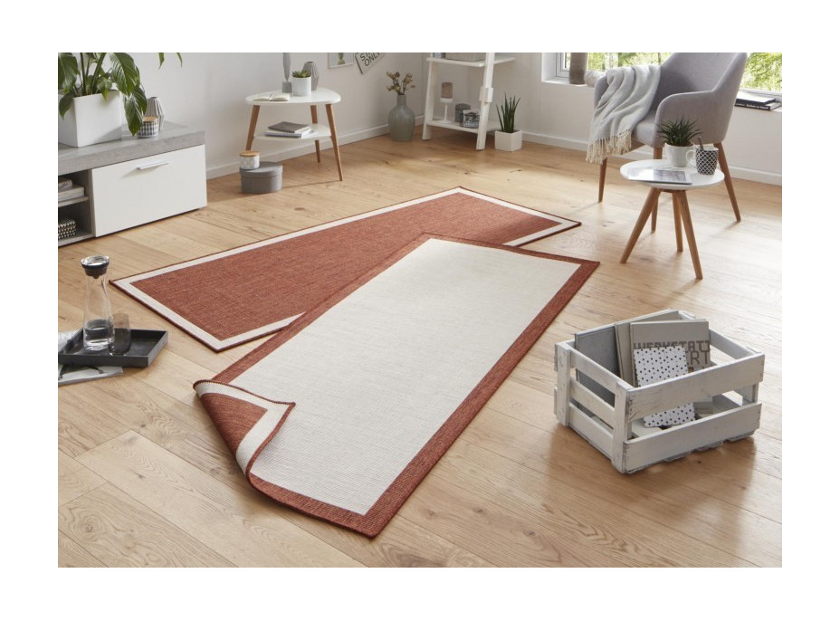 Kusový obojstranný koberec Twin 103106 creme terra