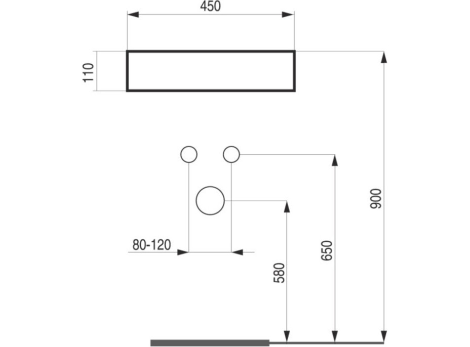 Keramické umývadlo na dosku GRINZA 45×45×11 cm
