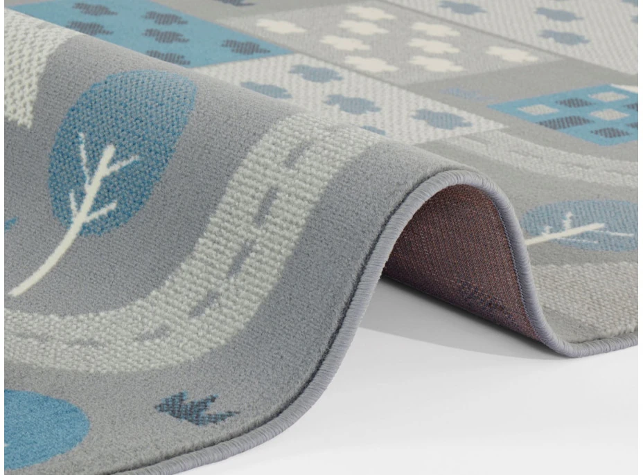 Dětský koberec Adventures 105536 Mouse Blue