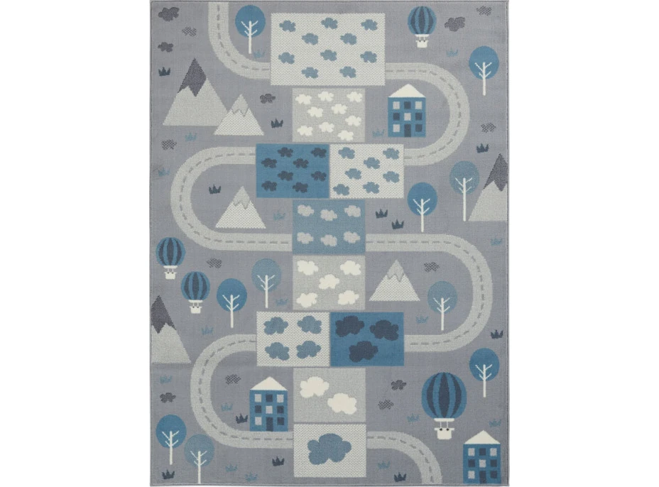 Dětský koberec Adventures 105536 Mouse Blue