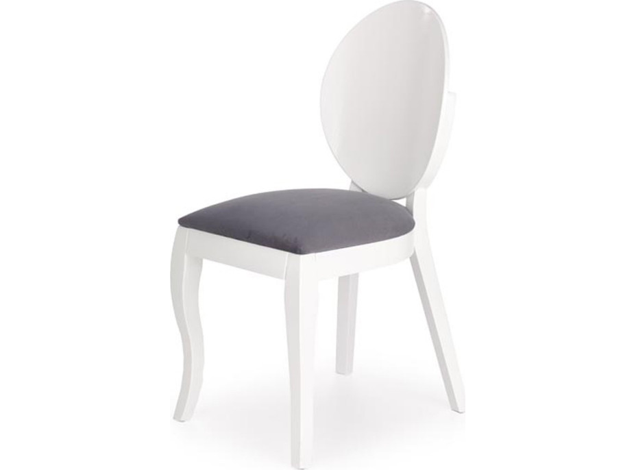 Jedálenská stolička RETRO - popolavá / biela