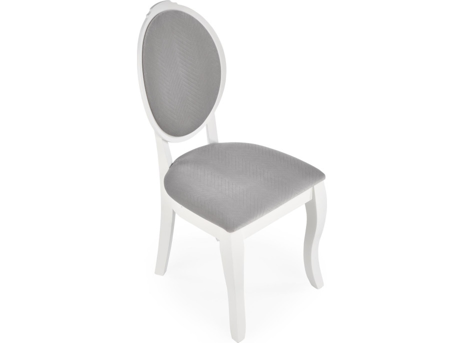 Jedálenská stolička RETRO - biela / popolavá