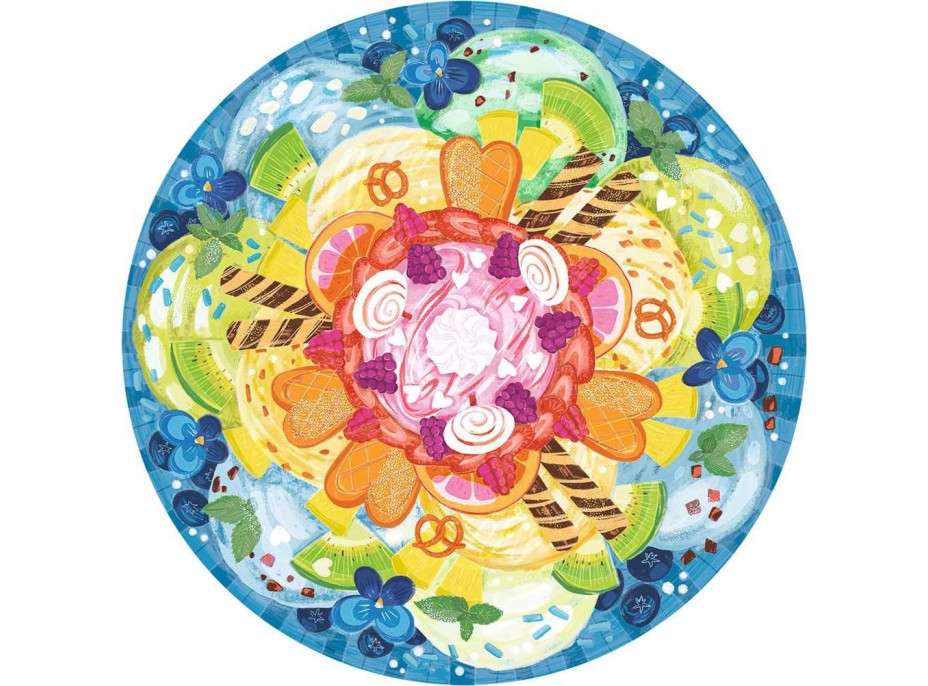 RAVENSBURGER Okrúhle puzzle Kruh farieb: Zmrzlina 500 dielikov