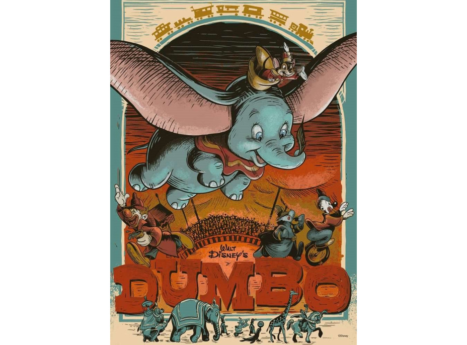 RAVENSBURGER Puzzle Disney 100 rokov: Dumbo 300 dielikov