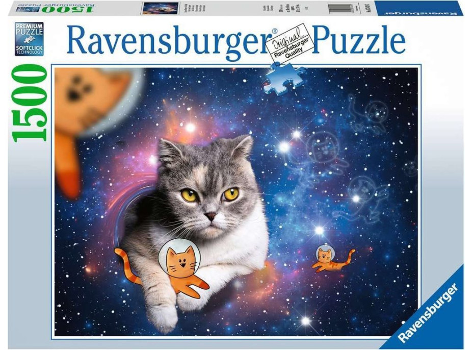 RAVENSBURGER Puzzle Mačky vo vesmíre 1500 dielikov