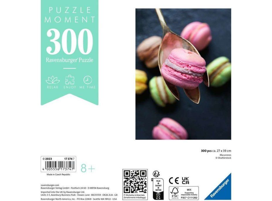 RAVENSBURGER Puzzle Moment: Makrónky 300 dielikov