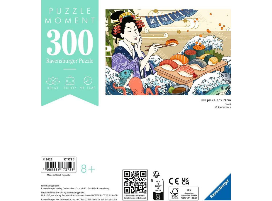 RAVENSBURGER Puzzle Moment: Sushi 300 dielikov