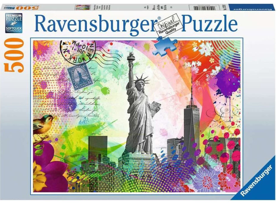 RAVENSBURGER Puzzle Pohľadnica z New Yorku 500 dielikov