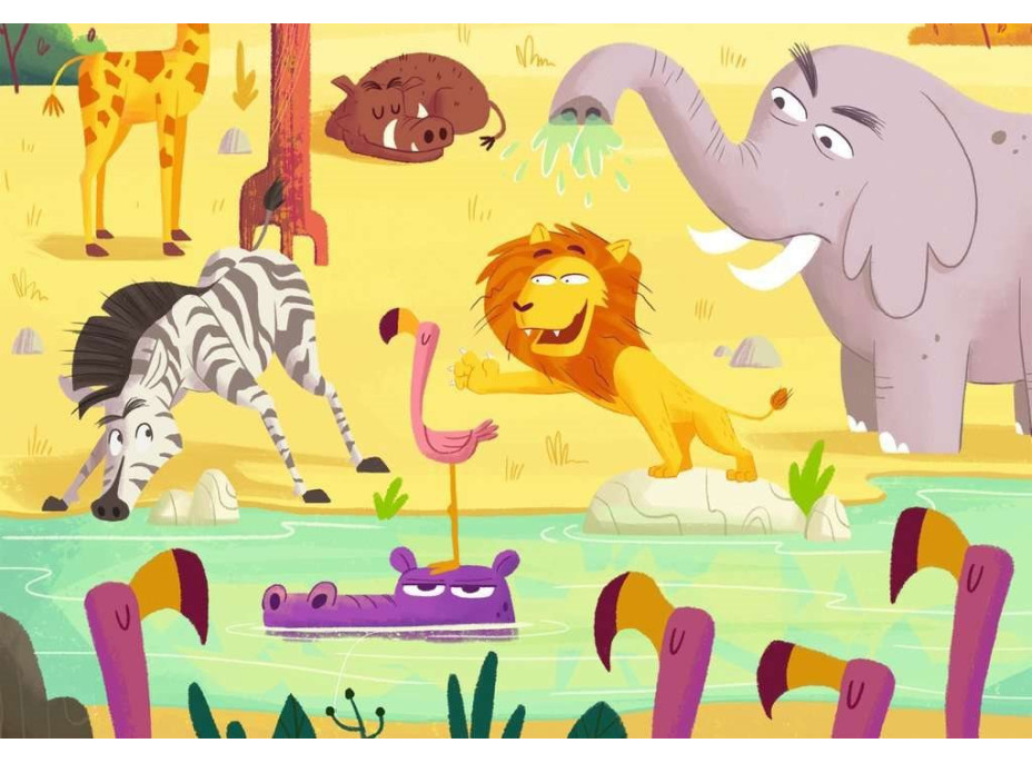 RAVENSBURGER Puzzle&Play: Safari 2x24 dielikov