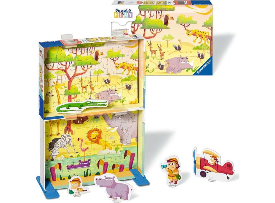 RAVENSBURGER Puzzle&Play: Safari 2x24 dielikov