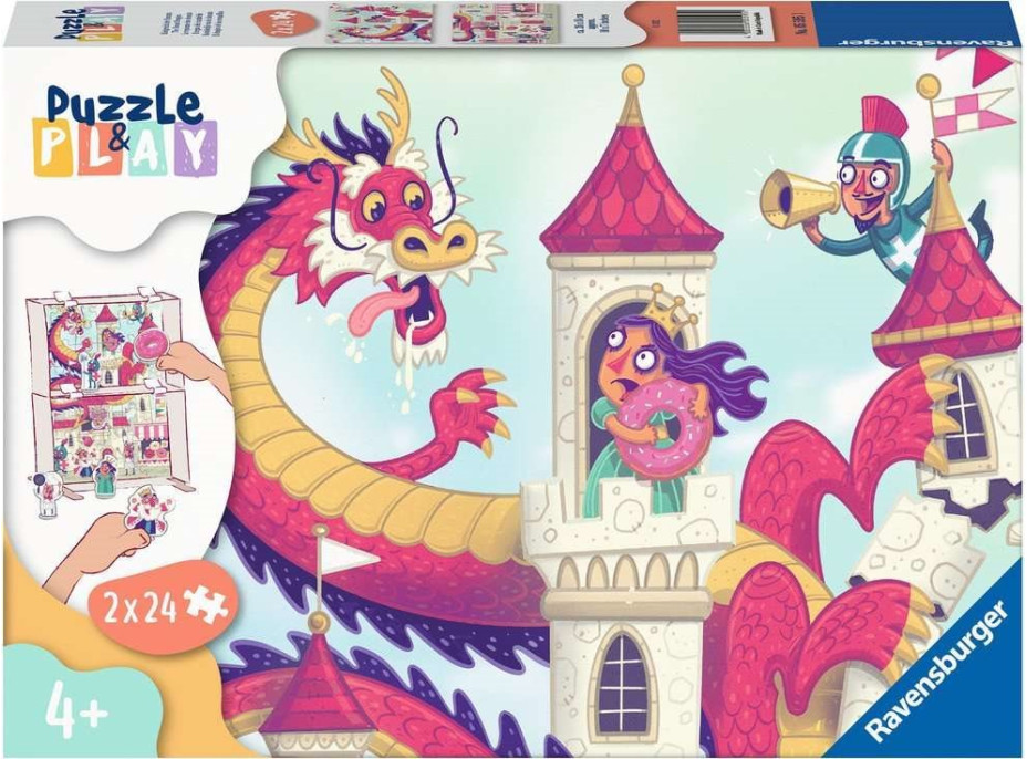 RAVENSBURGER Puzzle&Play: Kráľovstvo šišiek 2x24 dielikov