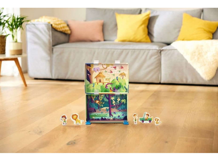 RAVENSBURGER Puzzle&Play: Dobrodružstvo v džungli 2x24 dielikov