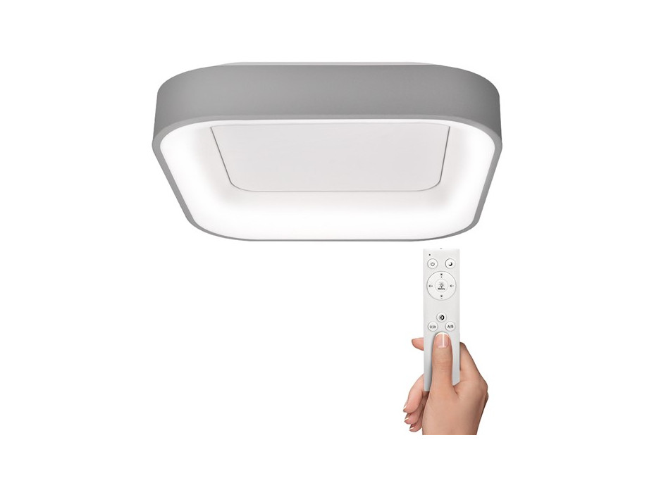 Stropné LED svietidlo Treviso - 48W - 2880lm - s diaľkovým ovládaním - šedé