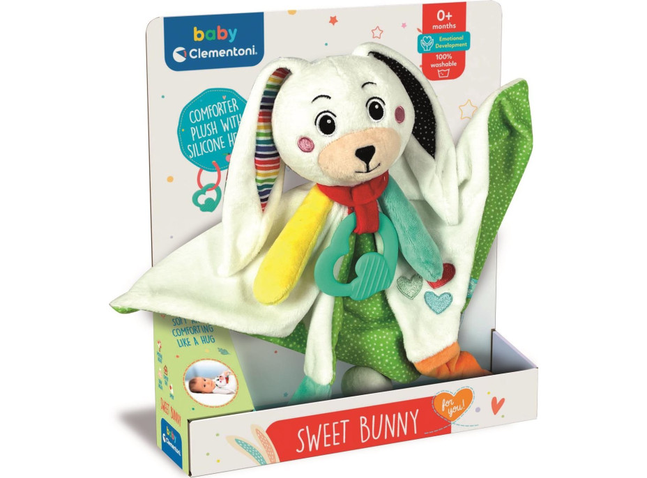 CLEMENTONI BABY Plyšový zaspávač Sladký Bunny