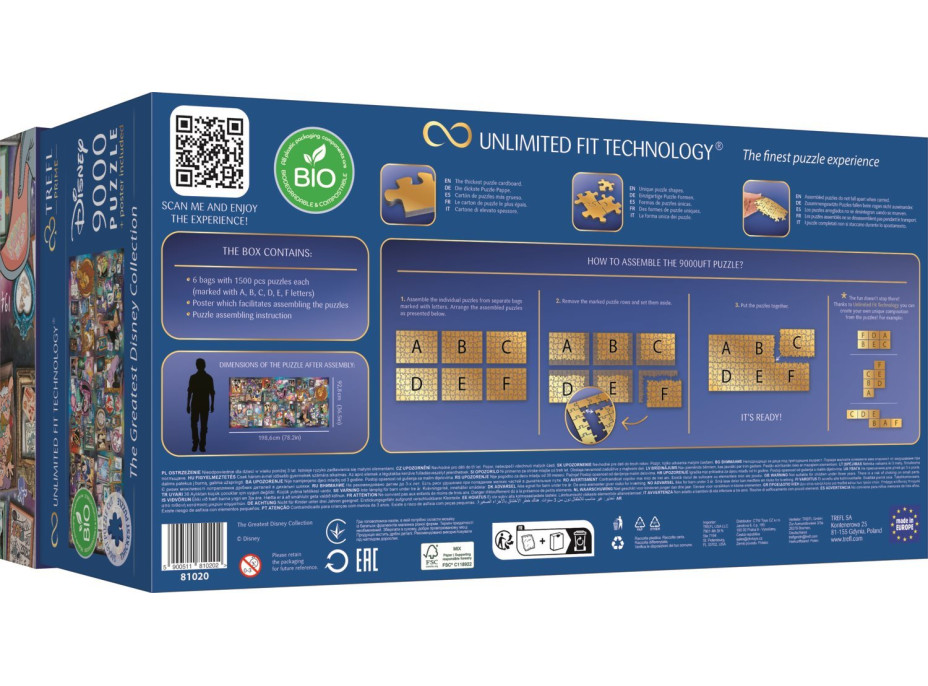 TREFL Puzzle UFT Disney: V priebehu rokov 9000 dielikov