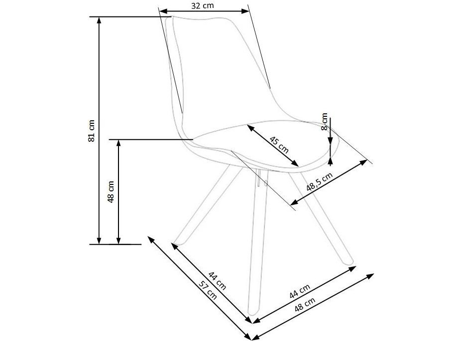 Jedálenská stolička SCAN - popolavá