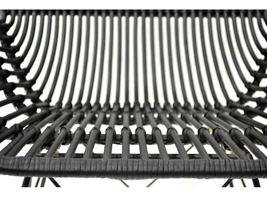 Záhradná ratanová stolička SALOMEA - čierna