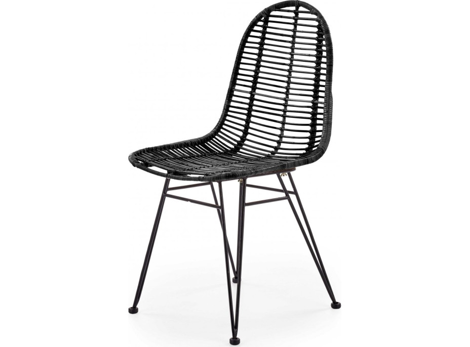 Ratanová stolička RUTA - čierna