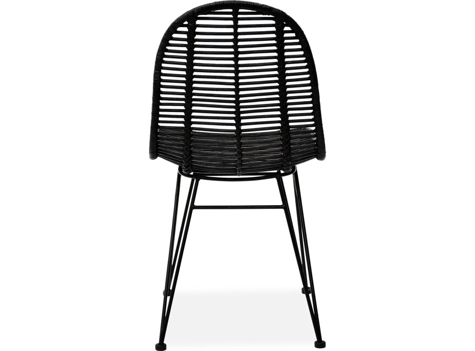 Ratanová stolička RUTA - čierna
