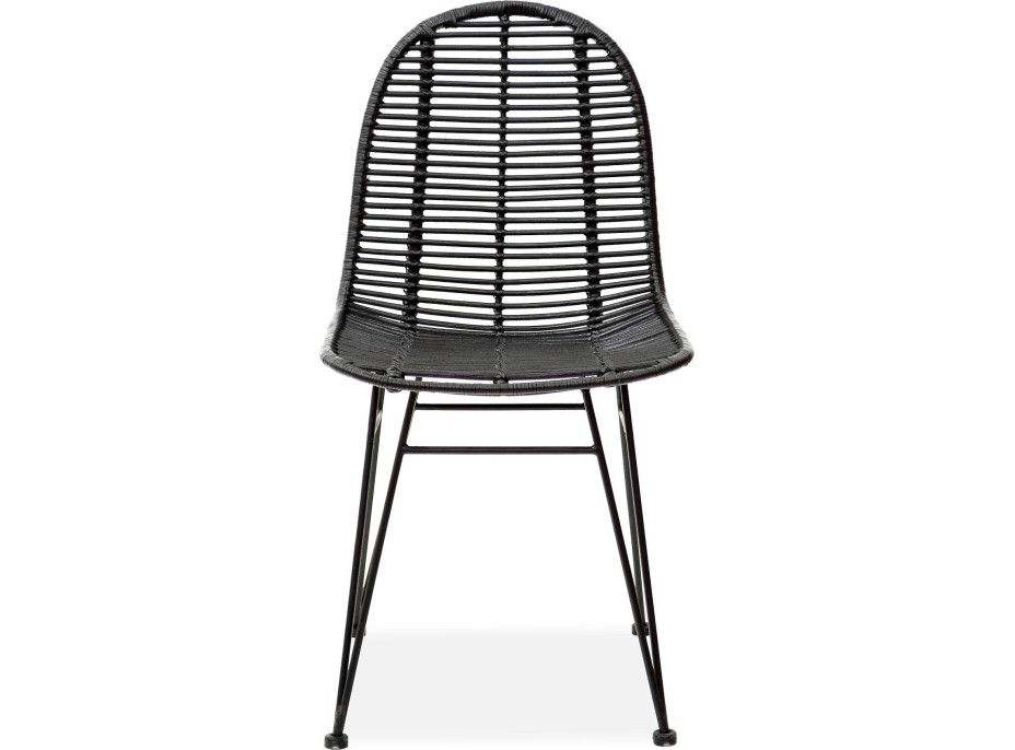 Ratanová stolička RUTA - čierna