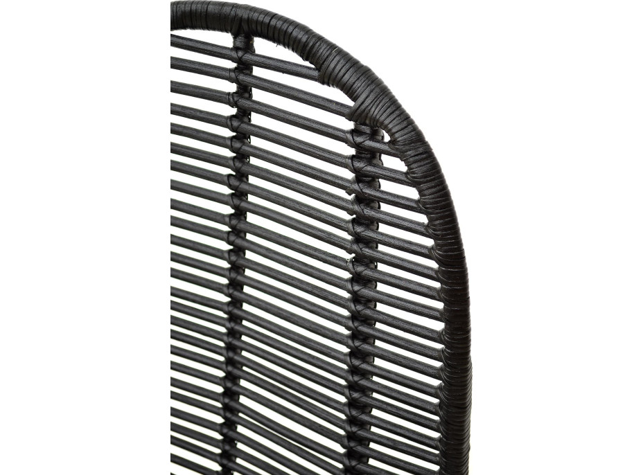 Ratanová stolička RUTA - čierna