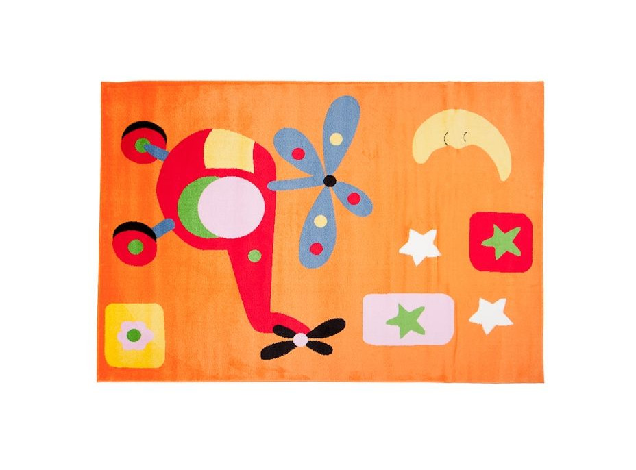 Detský koberec VRTUĽNÍK - oranžový