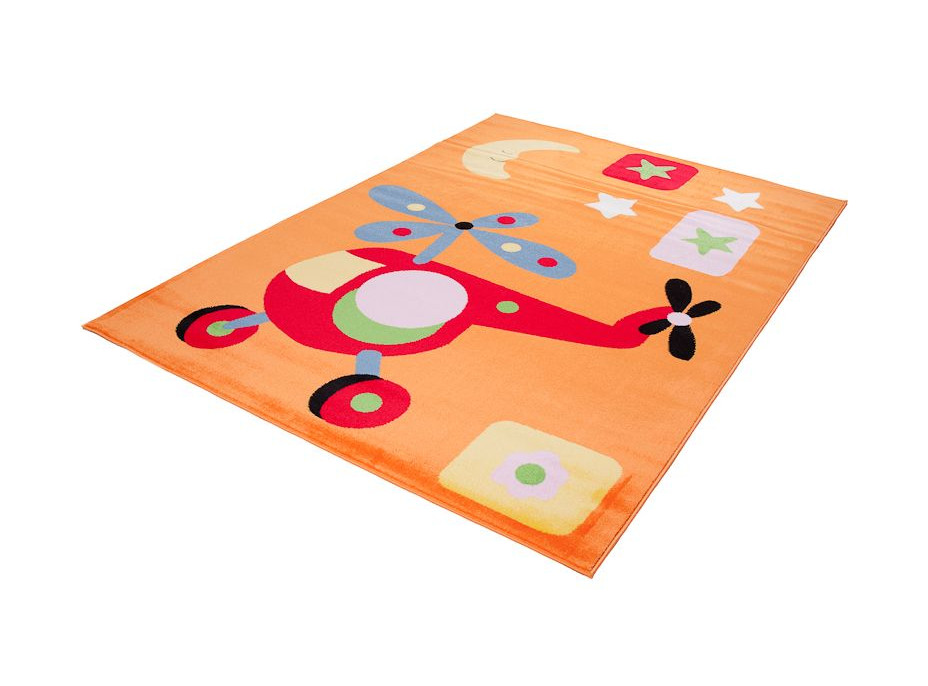 Detský koberec VRTUĽNÍK - oranžový