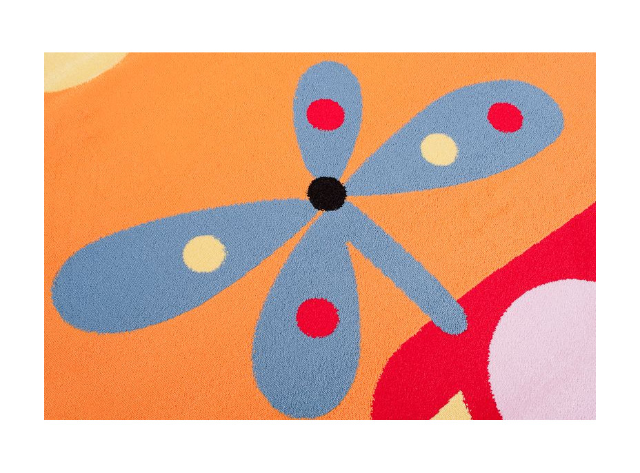 Detský koberec VRTUĽNÍK - oranžový