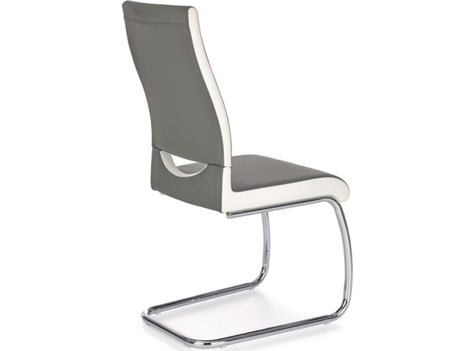 Jedálenská stolička MARTINE - popolavá / biela