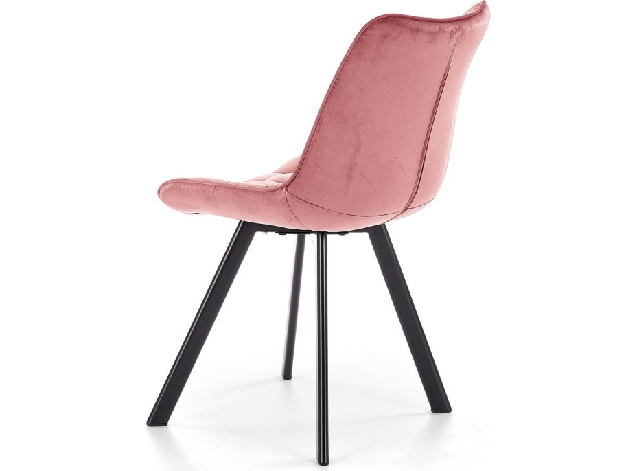 Jedálenská stolička STEFANIA - ružová / čierna