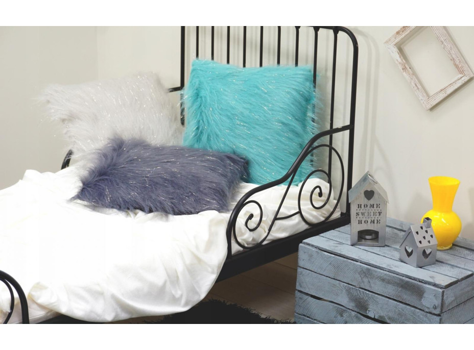 Obliečka na vankúš LUX 45x45 cm s dlhým vlasom - šedá