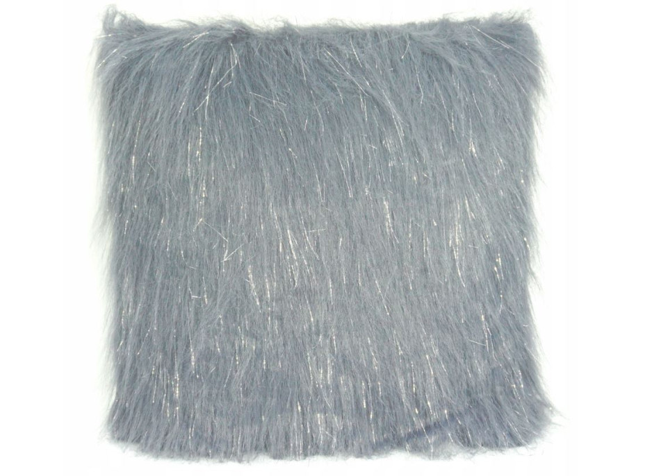 Obliečka na vankúš LUX 45x45 cm s dlhým vlasom - šedá