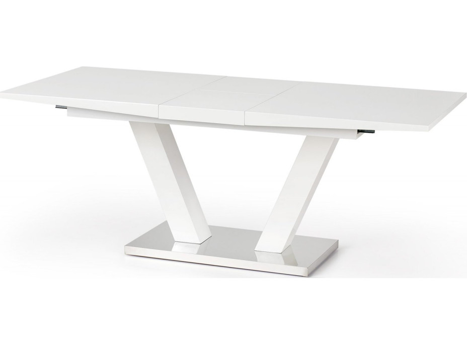 Jedálenský stôl VÍZIA 160(200)x90x76 cm - rozkladací - biely