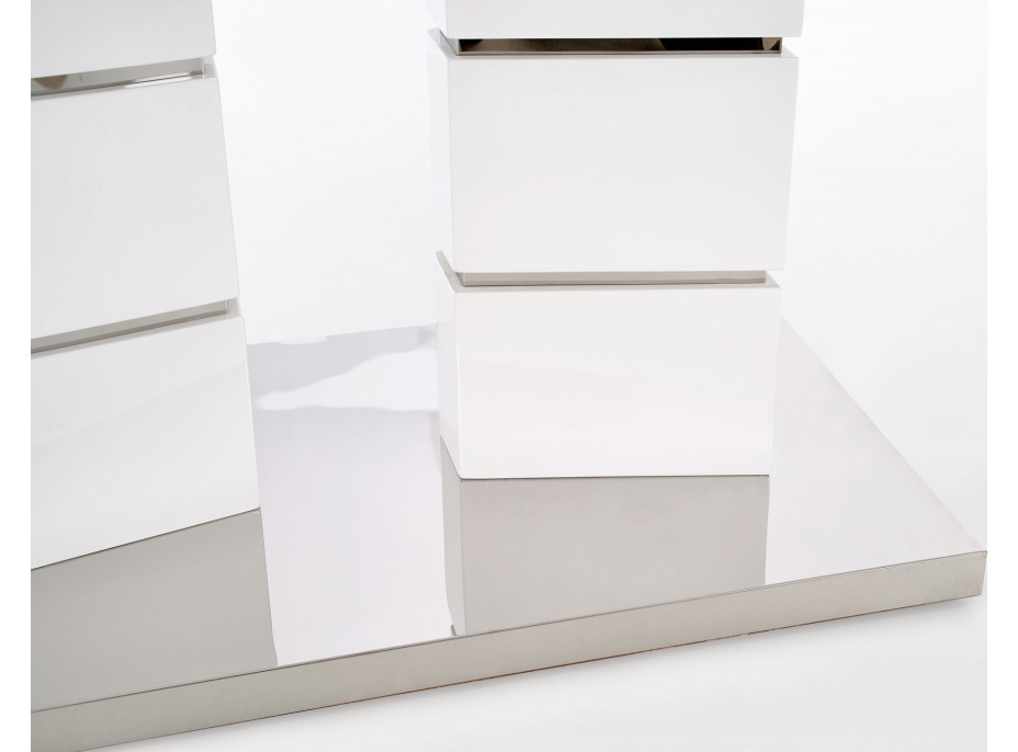 Jedálenský stôl LORA 160(200)x90x75 cm - rozkladací - biely