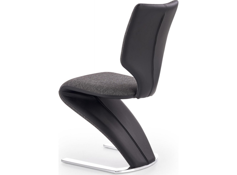 Dizajnová stolička ZOE - tmavo šedá / čierna