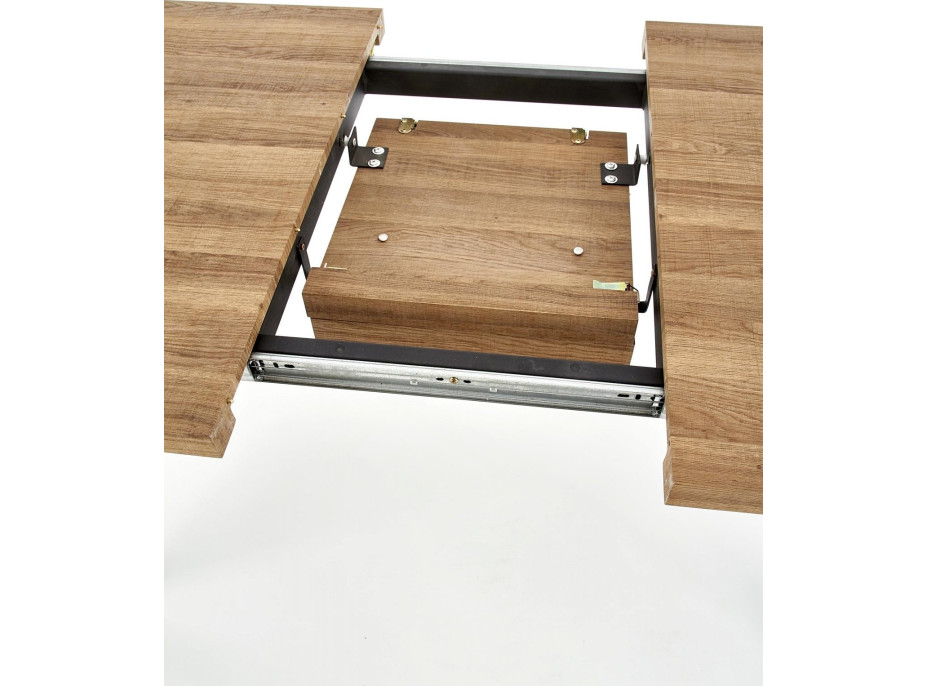 Jedálenský stôl BERLÍN - 140(180)x85x76 cm - rozkladací - čierny/orech