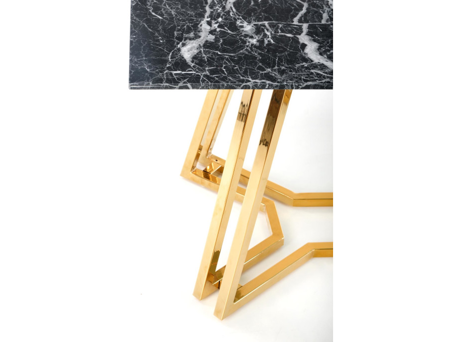 Jedálenský stôl KONI 160x90x75 cm - sklo/zlatý